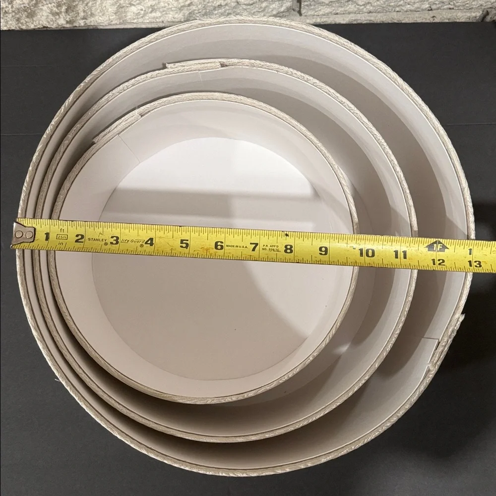 Fabric covered Round Nesting Storage/Gift Boxes - Picture 4 of 8